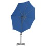 Sombrilla voladiza con poste de acero azul celeste 300 cm de vidaXL, Sombrillas - Ref: Foro24-46999, Precio: 94,63 €, Descuen...