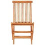 Set de bistró 3 piezas madera de teca y cojines a cuadros gris von , Gartensets - Ref: Foro24-3063239, Preis: 188,16 €, Rabat...
