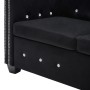 Chesterfield sofá de 2 plazas de terciopelo 146x75x72 cm negro von , Sofas - Ref: Foro24-247137, Preis: 520,03 €, Rabatt: %