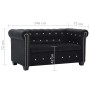 Chesterfield sofá de 2 plazas de terciopelo 146x75x72 cm negro von , Sofas - Ref: Foro24-247137, Preis: 520,03 €, Rabatt: %
