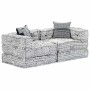 Puf modular de 2 plazas tela gris claro von , Kissen für Stühle und Sofas - Ref: Foro24-249402, Preis: 403,17 €, Rabatt: %