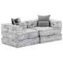 Puf modular de 2 plazas tela gris claro von , Kissen für Stühle und Sofas - Ref: Foro24-249402, Preis: 403,17 €, Rabatt: %