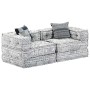 Puf modular de 2 plazas tela gris claro von , Kissen für Stühle und Sofas - Ref: Foro24-249402, Preis: 403,17 €, Rabatt: %