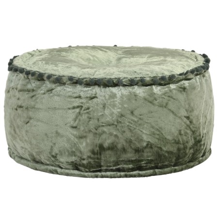 Puf redondo de terciopelo verde 40x20 cm de , Otomanas - Ref: Foro24-287567, Precio: 35,54 €, Descuento: %