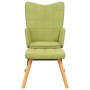 Silla mecedora con reposapiés tela verde by , Rocking chairs - Ref: Foro24-328023, Price: 156,65 €, Discount: %