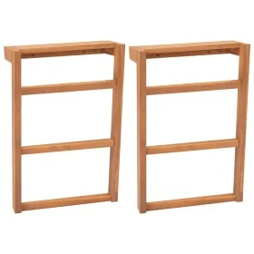 2 solid teak wood towel racks by vidaXL, Towel racks - Ref: Foro24-325278, Price: 82,96 €, Discount: %