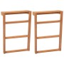 2 solid teak wood towel racks by vidaXL, Towel racks - Ref: Foro24-325278, Price: 84,57 €, Discount: %