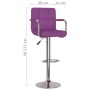 Taburetes de cocina 2 unidades cuero sintético morado von , Küchenhocker - Ref: Foro24-334601, Preis: 120,72 €, Rabatt: %