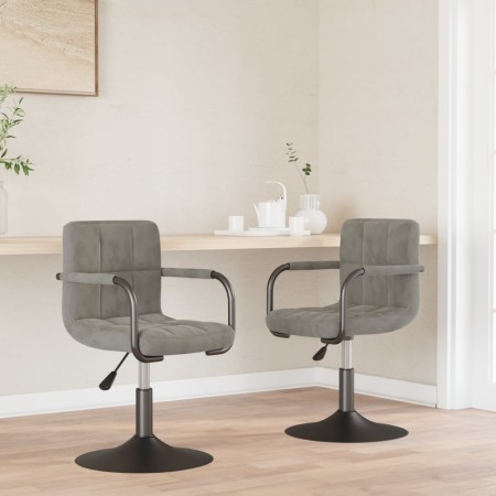 Sillas de comedor giratorias 2 uds de terciopelo gris claro von , Essstühle - Ref: Foro24-334617, Preis: 132,10 €, Rabatt: %