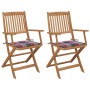 Sillas de jardín plegables 2 uds y cojines madera maciza acacia von , Gartenstühle - Ref: Foro24-3064603, Preis: 158,81 €, Ra...