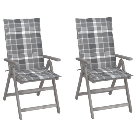 Sillas reclinables jardín y cojines 2 uds madera maciza acacia by , Garden chairs - Ref: Foro24-3064712, Price: 161,47 €, Dis...