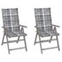 Sillas reclinables jardín y cojines 2 uds madera maciza acacia by , Garden chairs - Ref: Foro24-3064712, Price: 161,47 €, Dis...