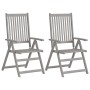 Sillas reclinables jardín y cojines 2 uds madera maciza acacia by , Garden chairs - Ref: Foro24-3064712, Price: 161,47 €, Dis...