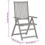 Sillas reclinables jardín y cojines 2 uds madera maciza acacia by , Garden chairs - Ref: Foro24-3064712, Price: 161,47 €, Dis...