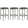 Juego muebles de bar para jardín 4 piezas y cojines gris von , Gartensets - Ref: Foro24-3064877, Preis: 351,99 €, Rabatt: %