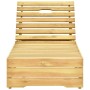 Tumbona con cojín gris taupé madera de pino impregnada by , Loungers - Ref: Foro24-3065917, Price: 153,77 €, Discount: %
