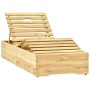 Tumbona de jardín con mesa y cojín de madera de pino impregnada by , Loungers - Ref: Foro24-3065962, Price: 175,99 €, Discoun...