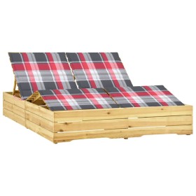 Tumbona doble y cojines madera de pino impregnada von , Liegen - Ref: Foro24-3065997, Preis: 302,26 €, Rabatt: %