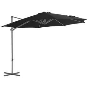 Ausleger-Sonnenschirm mit schwarzer Stahlstange 300 cm von vidaXL, Sonnenschirme - Ref: Foro24-46998, Preis: 93,93 €, Rabatt: %