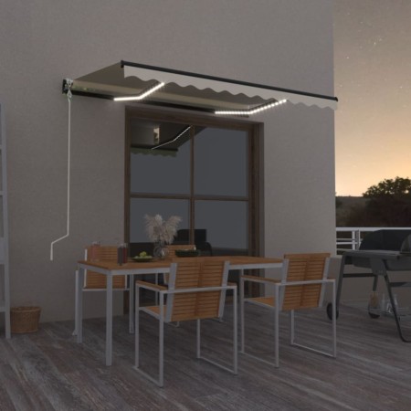 Toldo automático con LED y sensor de viento crema 350x250 cm von , Markisen - Ref: Foro24-3069092, Preis: 540,85 €, Rabatt: %