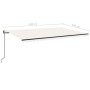 Toldo automático con LED sensor de viento crema 500x350 cm von , Markisen - Ref: Foro24-3069232, Preis: 747,54 €, Rabatt: %
