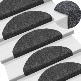 Alfombrillas de escaleras autoadhesivas gris 5 uds 65x21x4 cm de vidaXL, Alfombrillas para escalones - Ref: Foro24-149700, Pr...