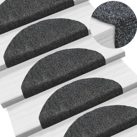 Alfombrillas de escaleras autoadhesivas gris 5 uds 65x21x4 cm by vidaXL, Stair mats - Ref: Foro24-149700, Price: 23,18 €, Dis...