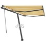 Toldo de pie automático amarillo y blanco 350x250 cm by , Awnings - Ref: Foro24-3069728, Price: 494,21 €, Discount: %