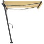 Toldo de pie automático amarillo y blanco 350x250 cm by , Awnings - Ref: Foro24-3069728, Price: 494,21 €, Discount: %