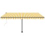 Toldo de pie automático amarillo y blanco 450x300 cm von , Markisen - Ref: Foro24-3069768, Preis: 574,06 €, Rabatt: %