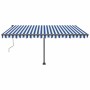 Toldo automático LED sensor de viento azul y blanco 400x350 cm von , Markisen - Ref: Foro24-3069831, Preis: 897,59 €, Rabatt: %