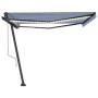 Toldo automático LED sensor de viento azul y blanco 400x350 cm von , Markisen - Ref: Foro24-3069831, Preis: 897,59 €, Rabatt: %