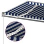 Toldo automático LED sensor de viento azul y blanco 400x350 cm von , Markisen - Ref: Foro24-3069831, Preis: 897,59 €, Rabatt: %