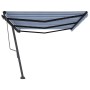 Toldo de pie automático azul y blanco 600x350 cm by , Awnings - Ref: Foro24-3069886, Price: 833,77 €, Discount: %