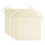 Sillas de jardín 4 uds madera maciza de teca con cojines crema von , Gartenstühle - Ref: Foro24-3073006, Preis: 588,05 €, Rab...