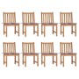 Sillas de jardín 8 unidades madera maciza de teca con cojines by , Garden chairs - Ref: Foro24-3073155, Price: 980,54 €, Disc...