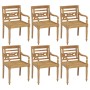 Sillas Batavia 6 unidades madera maciza de teca con cojines von , Gartenstühle - Ref: Foro24-3073340, Preis: 748,11 €, Rabatt: %