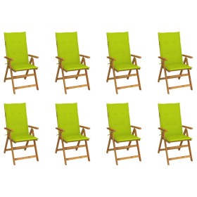 Sillas de jardín plegables y cojines 8 uds madera maciza acacia by , Garden chairs - Ref: Foro24-3075065, Price: 643,45 €, Di...