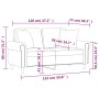Sofá de 2 plazas con cojines cuero sintético color crema 120 cm by , Sofas - Ref: Foro24-3200926, Price: 238,72 €, Discount: %