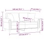 Sofá de 2 plazas con cojines cuero sintético negro 140 cm von , Sofas - Ref: Foro24-3200930, Preis: 228,54 €, Rabatt: %