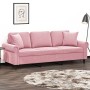 Sofá de 3 plazas con cojines terciopelo rosa 180 cm von , Sofas - Ref: Foro24-3200958, Preis: 335,71 €, Rabatt: %