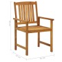 Sillas de jardín 8 uds madera maciza de acacia con cojines de , Sillas de jardín - Ref: Foro24-3078179, Precio: 644,25 €, Des...