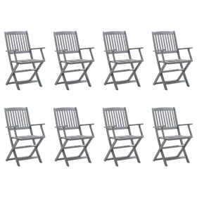 Sillas de jardín plegables 8 uds y cojines madera maciza acacia von , Gartenstühle - Ref: Foro24-3078276, Preis: 370,51 €, Ra...