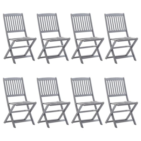 Sillas de jardín plegables 8 uds y cojines madera maciza acacia by , Garden chairs - Ref: Foro24-3078304, Price: 402,87 €, Di...