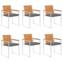 Sillas de jardín y cojines 6 unidades madera maciza de acacia by , Garden chairs - Ref: Foro24-3078513, Price: 698,69 €, Disc...