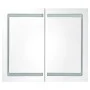 Badezimmerschrank mit LED-Spiegel Weiß und Eiche 80x12x68 cm von vidaXL, Badezimmerwaschtische - Ref: Foro24-326516, Preis: 1...