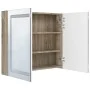 Badezimmerschrank mit LED-Spiegel Weiß und Eiche 80x12x68 cm von vidaXL, Badezimmerwaschtische - Ref: Foro24-326516, Preis: 1...