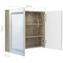 Badezimmerschrank mit LED-Spiegel Weiß und Eiche 80x12x68 cm von vidaXL, Badezimmerwaschtische - Ref: Foro24-326516, Preis: 1...