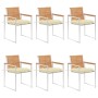 Sillas de jardín y cojines 6 unidades madera maciza de acacia by , Garden chairs - Ref: Foro24-3078598, Price: 818,73 €, Disc...