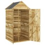 Cobertizo de herramientas con puerta madera pino 107x107x220 cm de , Cobertizos - Ref: Foro24-318193, Precio: 417,75 €, Descu...